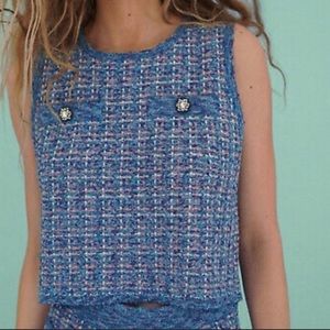 Zara tweed top